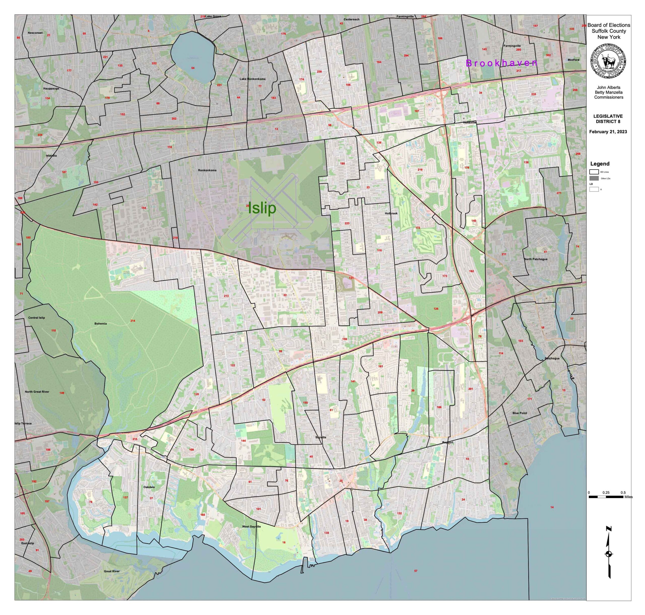Map 2023 Legislative District 8 low res